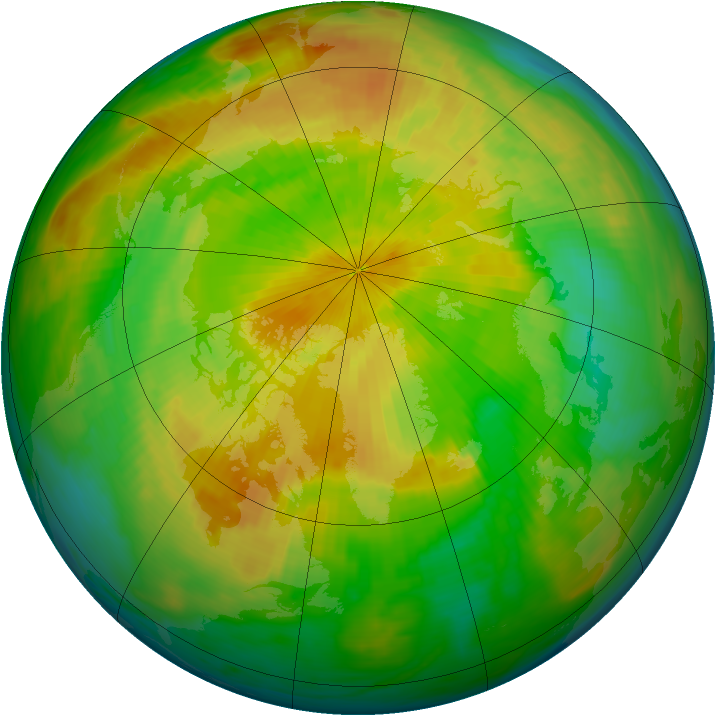 Arctic ozone map for 26 April 1993